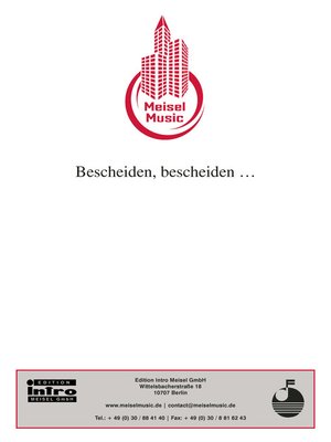 cover image of Bescheiden, bescheiden ...